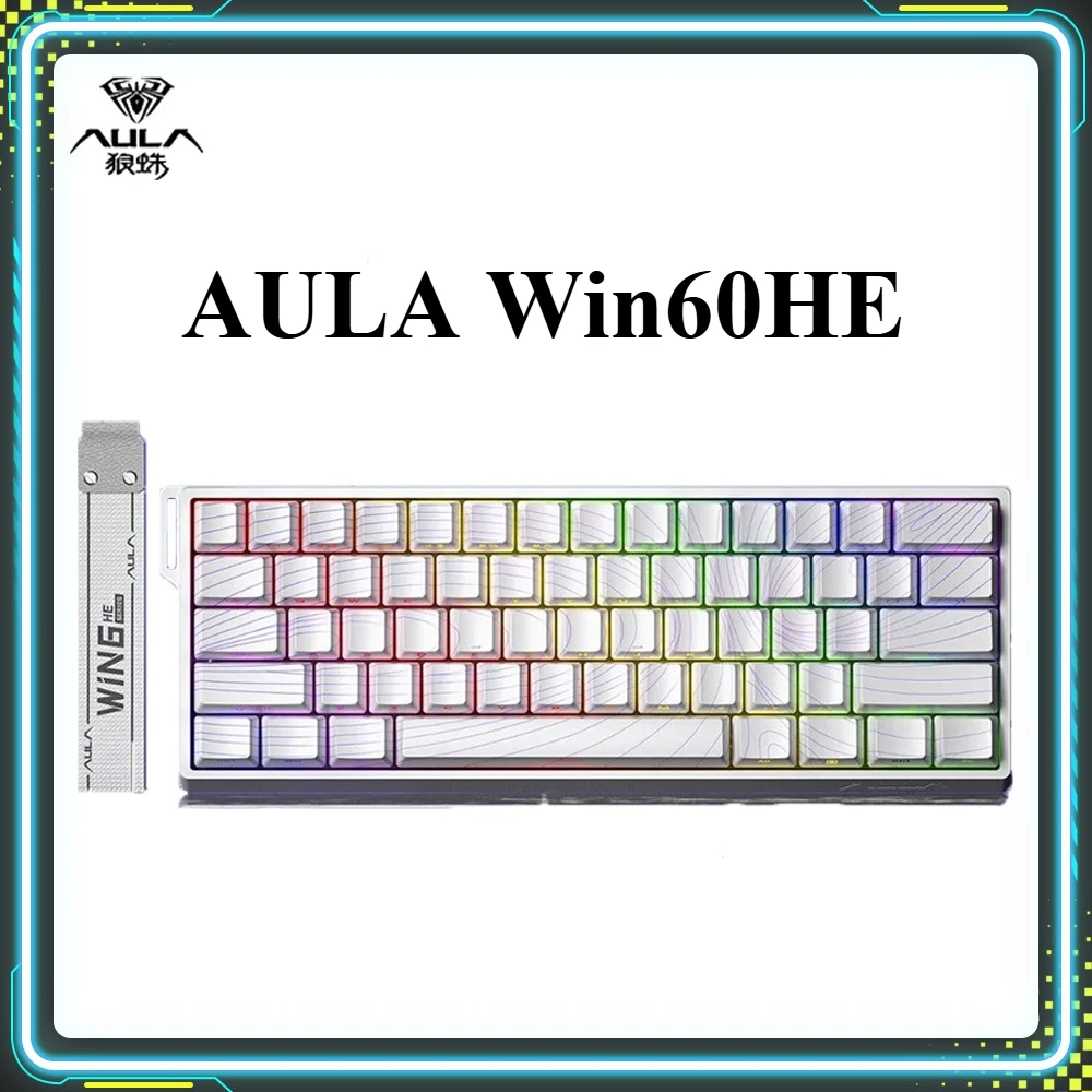المنتجات الترويجية AULA Win60HE التبديل المغناطيسي لوحات مفاتيح الألعاب Rgb الساخن مبادلة 8k السلكية لوحة المفاتيح الميكانيكية المخصصة Esports هدية