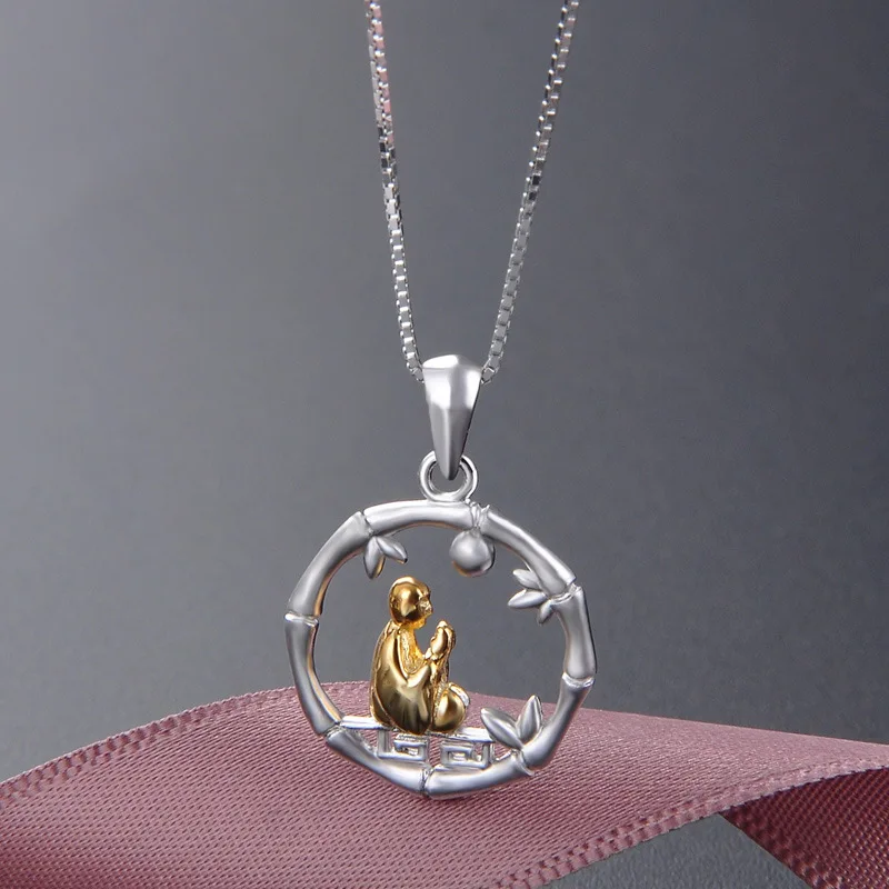 S925 Pure Silver Pendant | Buddha Pendant | Handmade Carefully | Jewelry Necklace for Girlfriend.