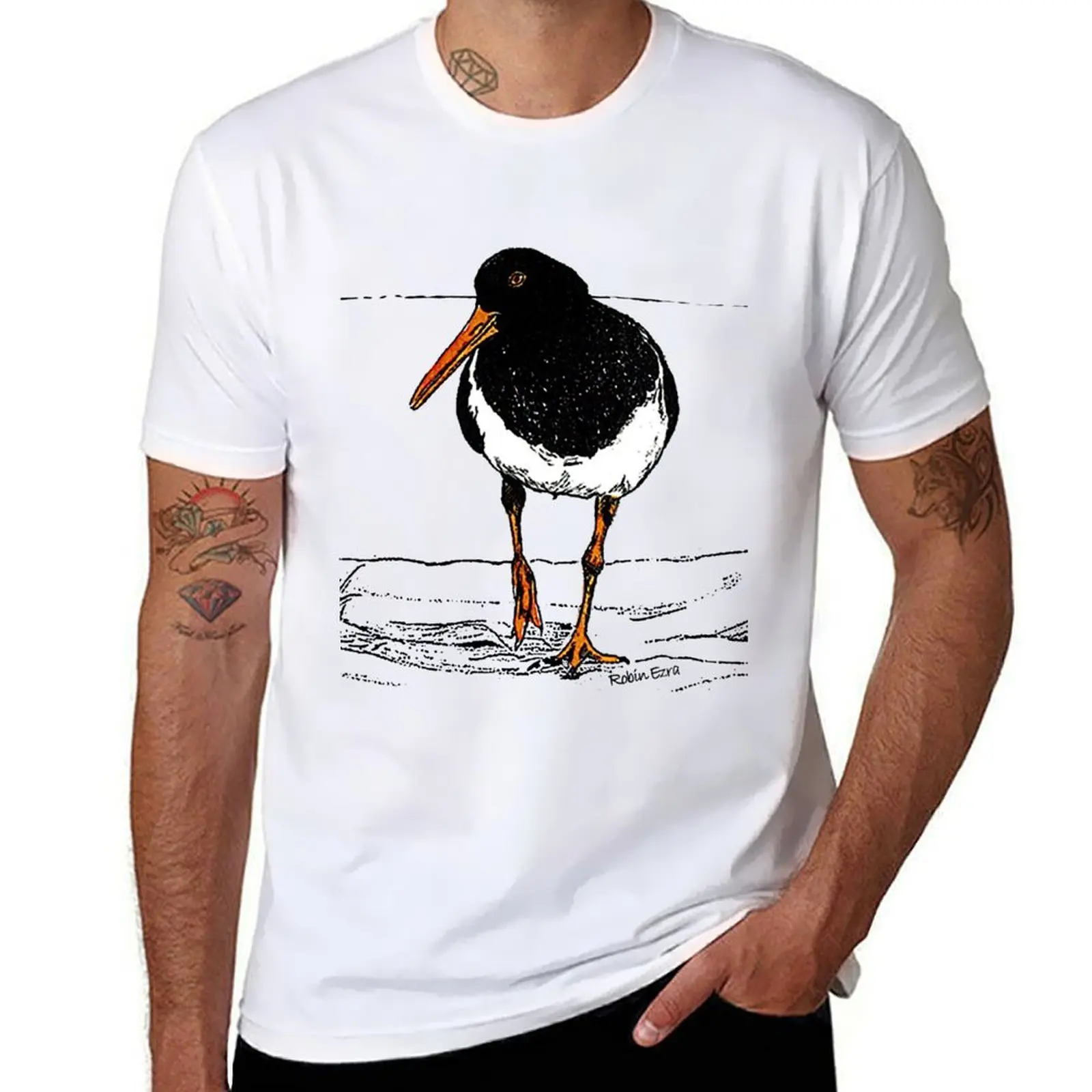 

Pied Oyster Catcher T-Shirt man tshirt t shirts for man cotton T-Shirt