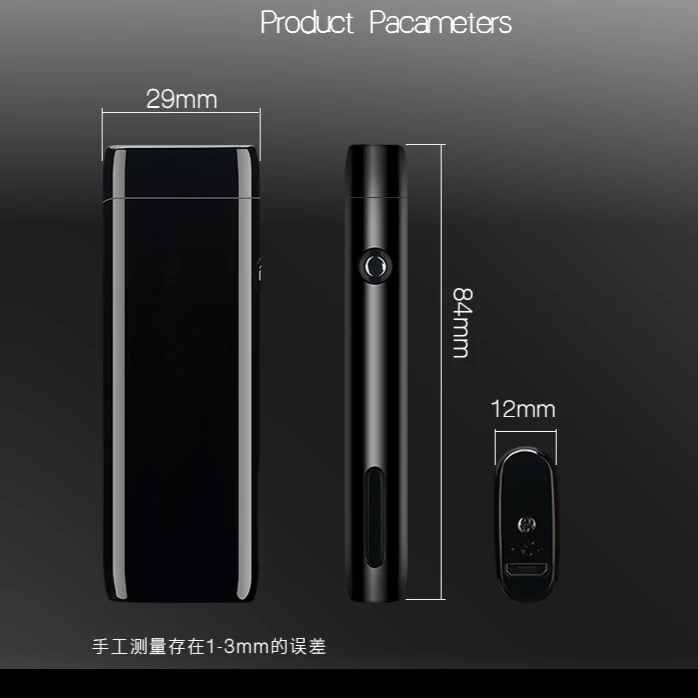 

Windproof Mini Metal Lighter with Convenient UBS Charging Long Model Arc Effect Premium Gift Cigarette Accessories)