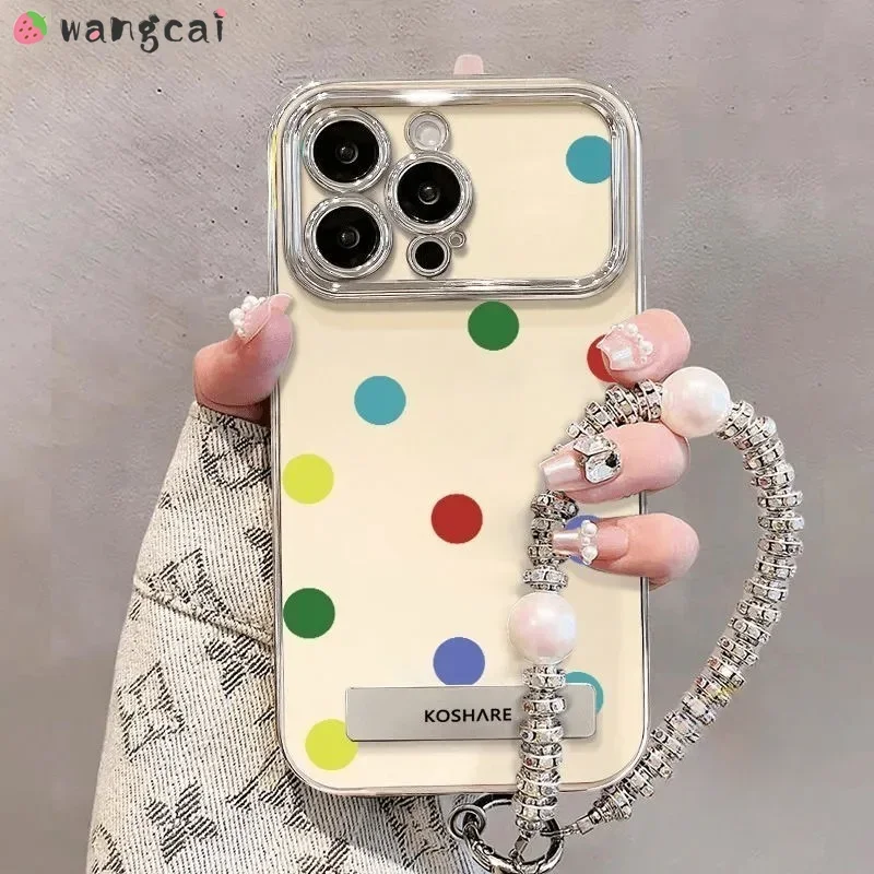 For Realme GT5 Pro GT3 GT2 GT 5G Neo 6 5 SE 240W 3T 2T 2 Phone Case Cute Color Polka Dot Cartoon Shockproof Cover