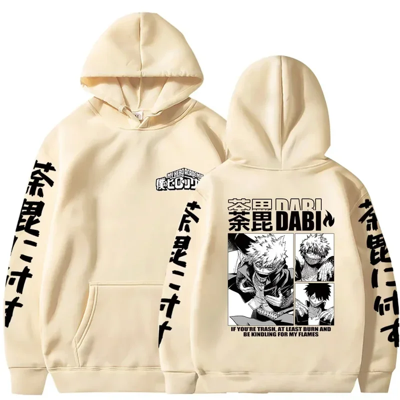 Anime Academy MHA Hoodie Dhabi Manga Icons Sweatshirt Boku No Hero Academy Gift Clothing Sweatshirt Plush Moletom