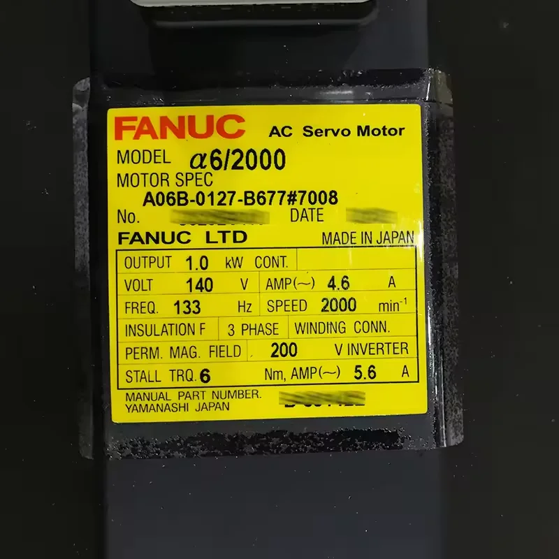 Fanuc Servo Motor A06B-0127-B677 Fanuc CNC Control Tested Ok A06B 0127 B677