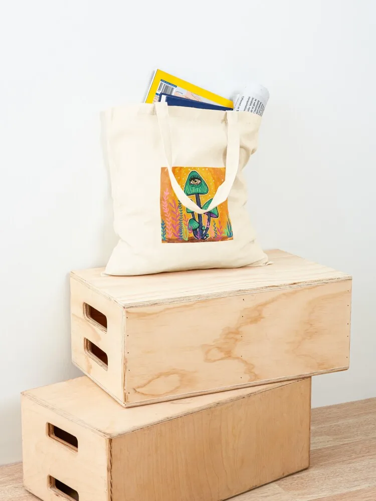 a conscious shroom Tote Bag woman shopping bag tote bags men personalized tote custom bags