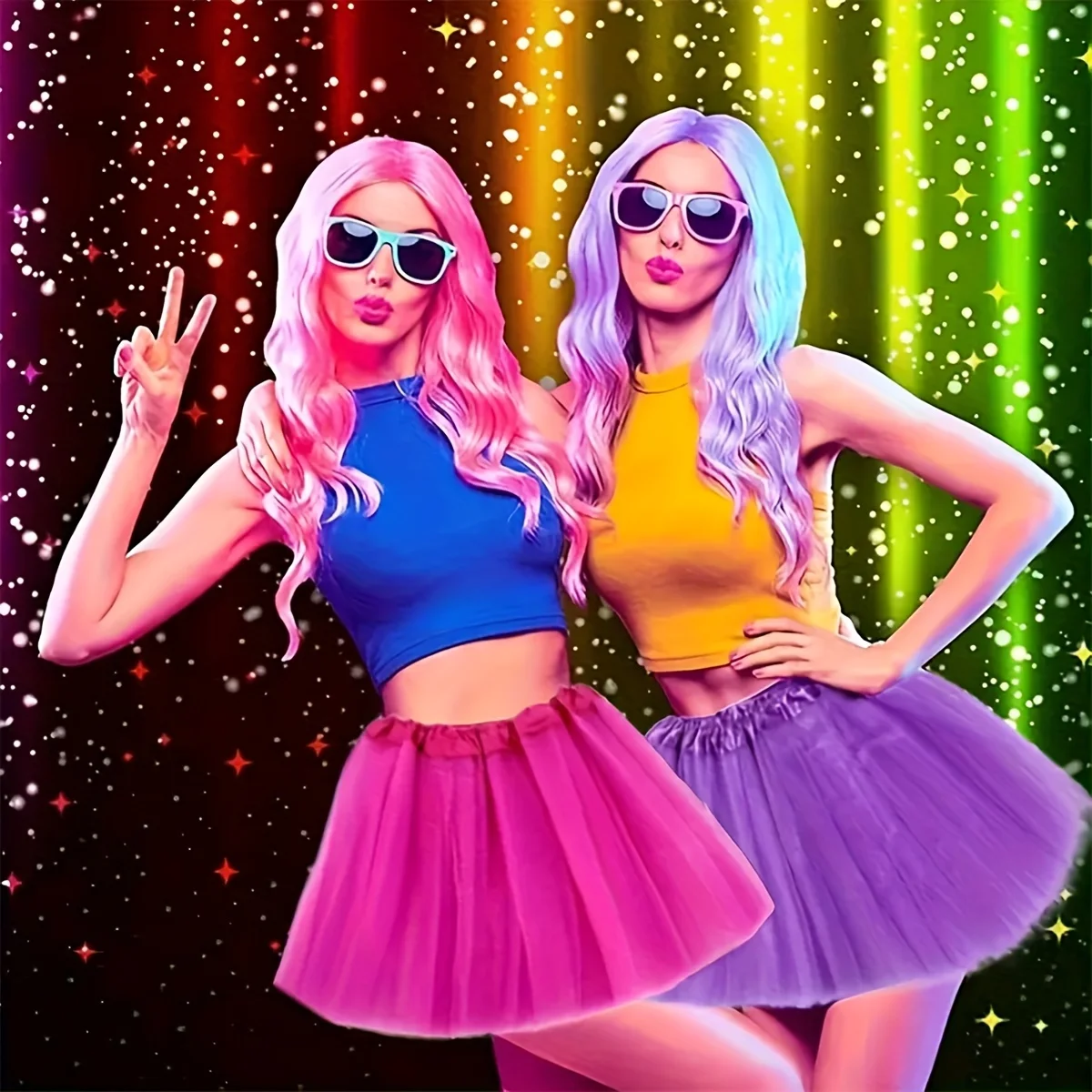 Falda tutú de 3 capas de los años 80, para fiestas, festivales de baile y bodas, Halloween, Navidad, Pascua, para niños y adultos baile de ballet