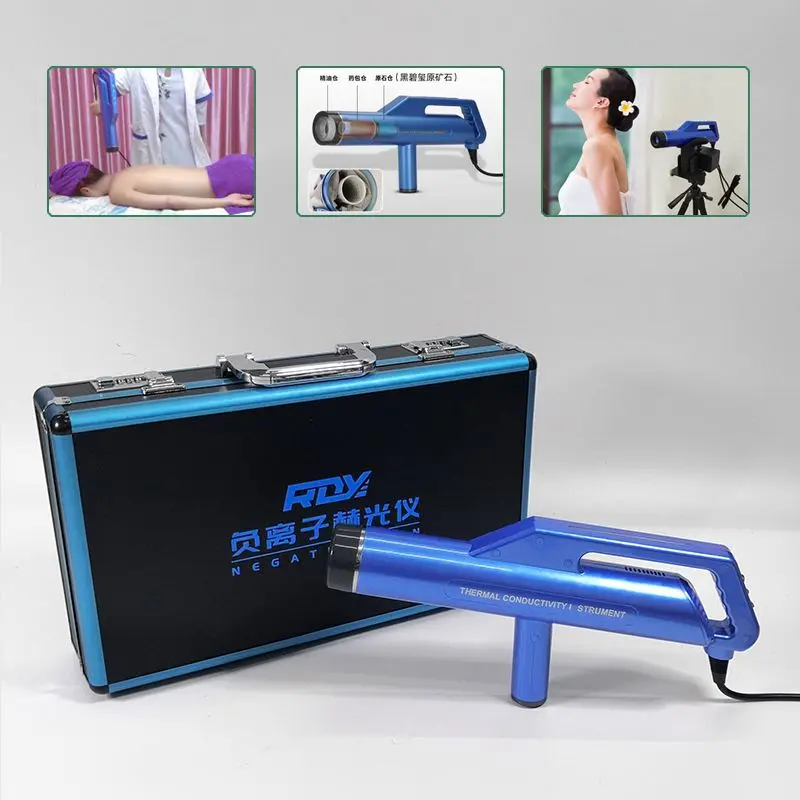 Handheld physiotherapy device Negative ion terahertz bioenergy electromagnetic transmission heat therapy blue light therapy