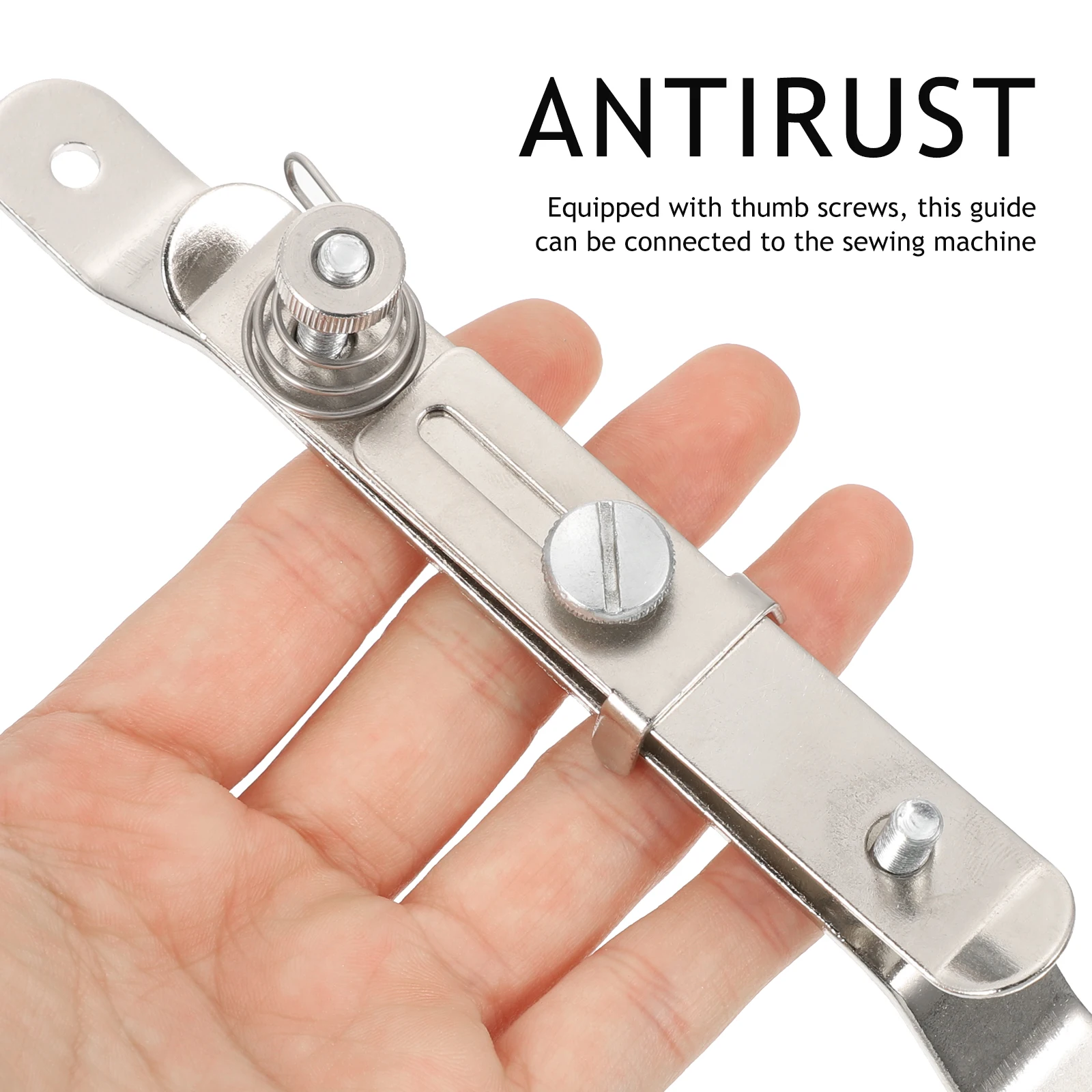 

1 set Sewing Edge Guide Rail Metal Seam Guide for Machine Iron Measuring Tool Household Industrial Use Precise Positioning