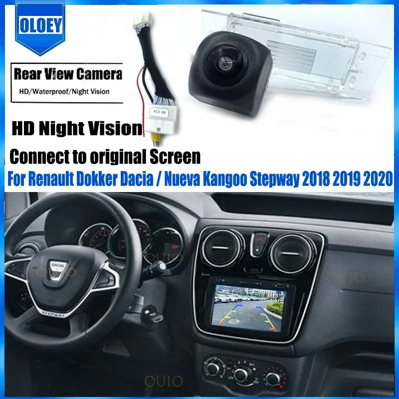 HD Car Rear View Backup Reverse Camera Original Car OEM Monitor For Renault Dokker Dacia Nueva Kangoo Stepway 2018 2019 2020