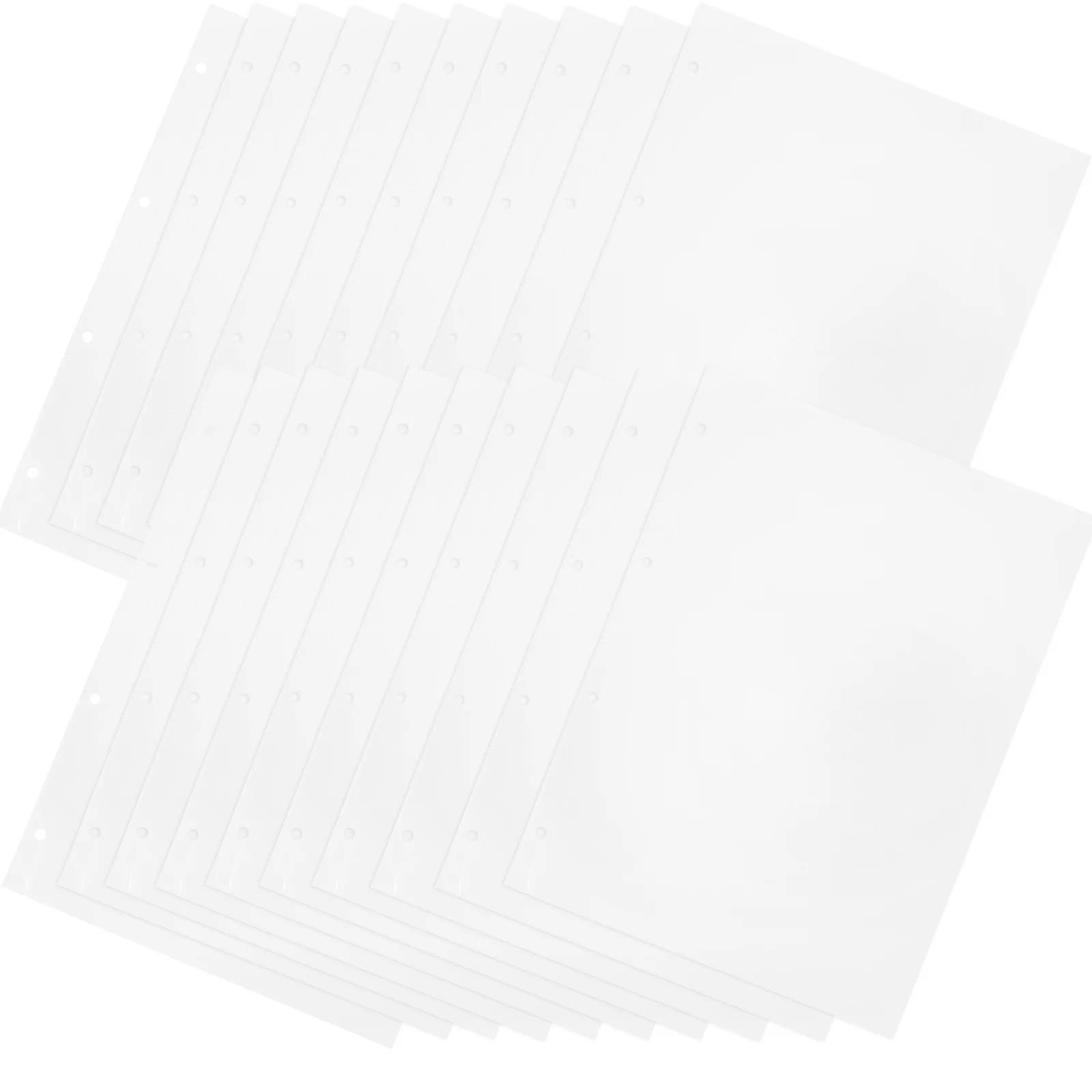 

20 шт., прозрачные страницы для фотоальбомов, прозрачные пластиковые сменные страницы для альбомов с отрывными листами, рукава для открыток, рукава для открыток