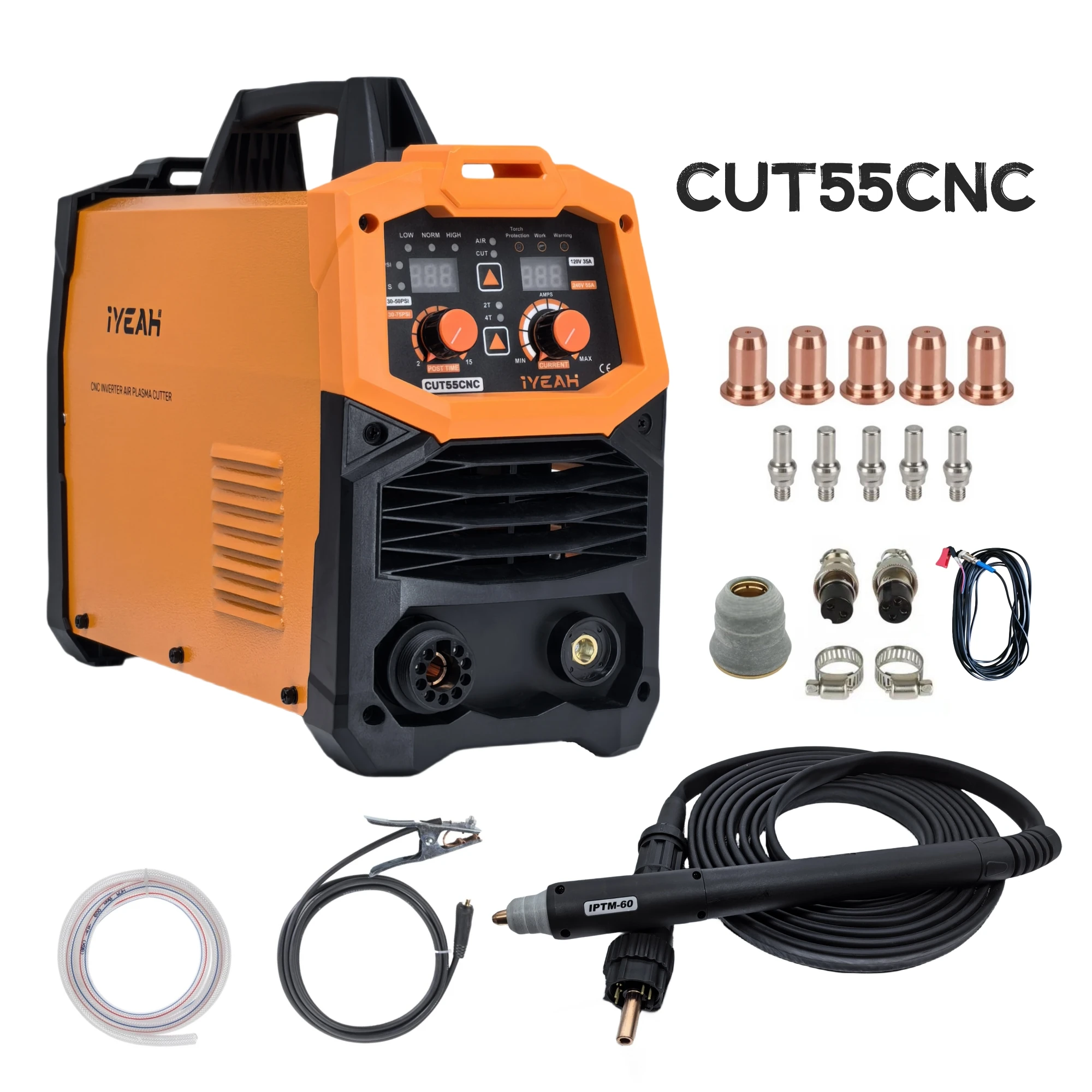 

CNC Non-HF Pilot Arc CUT55 CNC iYeah плазменный резак 110V/220V 55A станок с прямым ножом PT60/PTM60 легко разрезать 25 мм