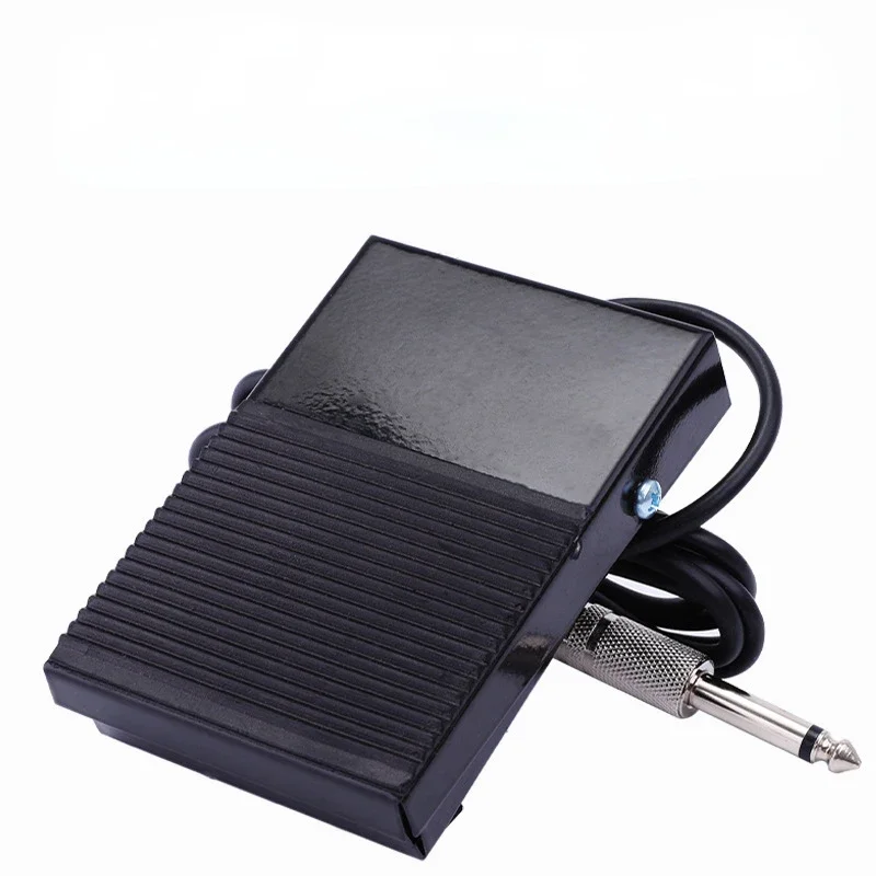 Square Tattoo Foot Pedal Switch 304 Stainless Steel Black Tattoo Power Supply Foot Pedal Hook Wire Anti Slip Tattoo Accessories