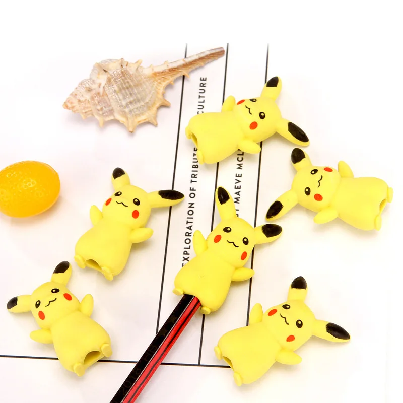 

Creative Cartoon Pokemon Pikachu Eraser Cute Anime Cap of A Pen Student Stationery School Supplies Desktop Ornament Child Gifts