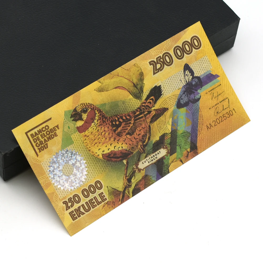 Nuevas Billetes de Banco de Recuerdo con Diseño de Aves Africanas Elobey, Set de Dinero de Papel Fantasía Ekuele, para Recuerdo, Decoración y Exhibición Educativa