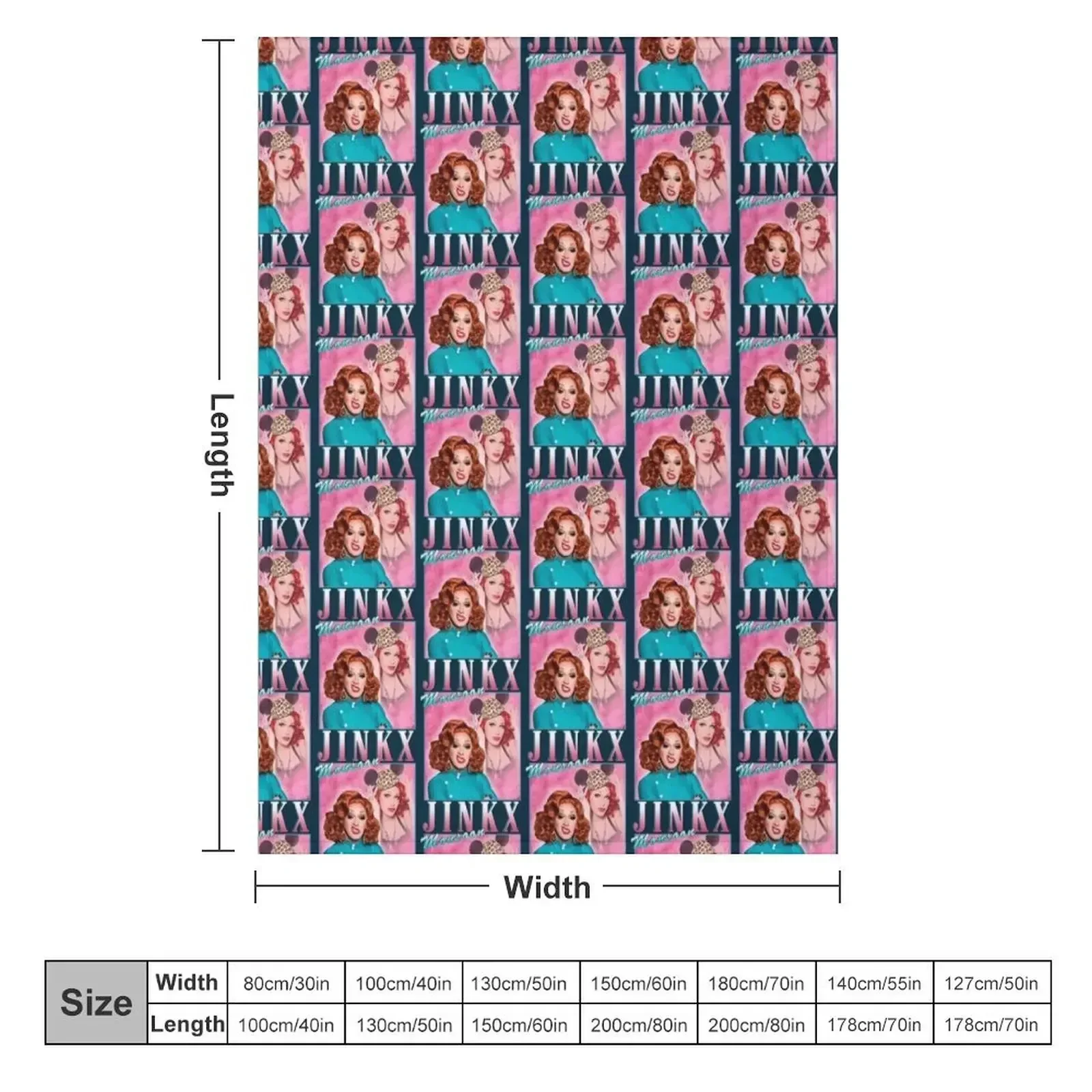 Jinkx Monsoon vintage design merch Throw Blanket Bed linens Heavy Blankets For Bed Cute blankets and throws Comforter Blankets