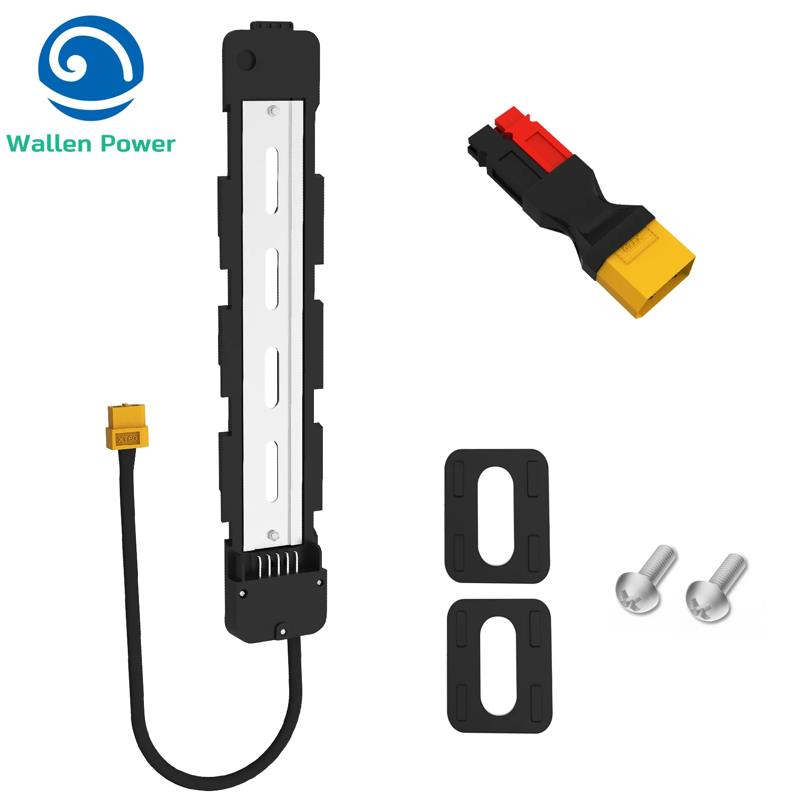 

Universal 5-Pin Battery Mounting Plate for Polly/DP-9 eBike Cases - Heavy-Duty Aluminum Alloy Carrier with Waterproof Connector