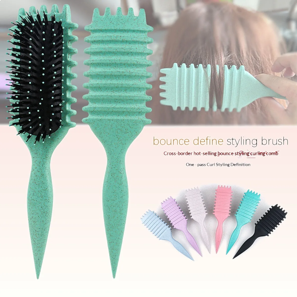 Cross-border Nylon Mixed Bristle Hairbrush Airbag Cushion Smoothing Massage Styling Tool