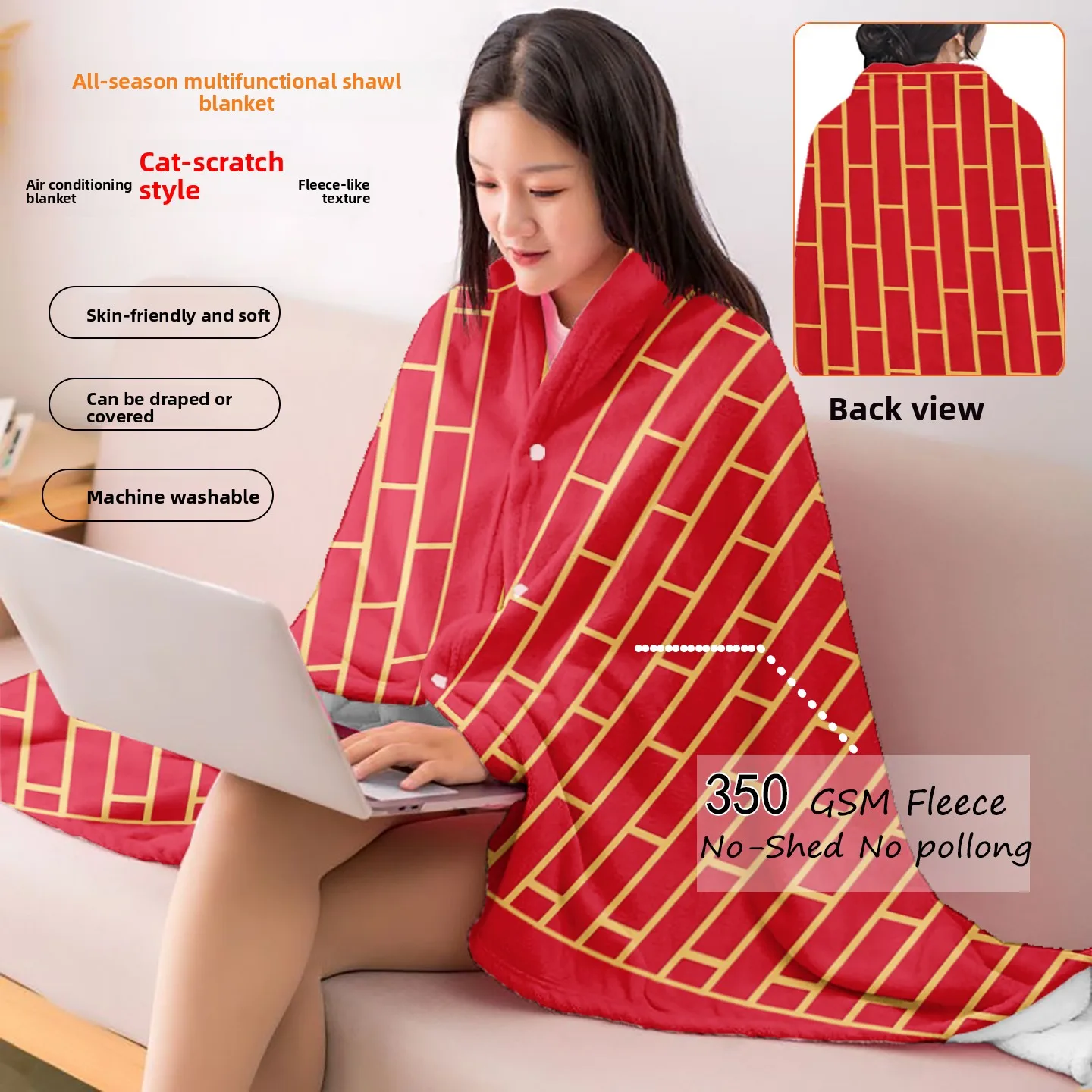 

Универсальное всесезонное фланелевое одеяло для студентов и офиса, буддийская монашеская роба, персонализированное одеяло, теплое из полиэфирного волокна