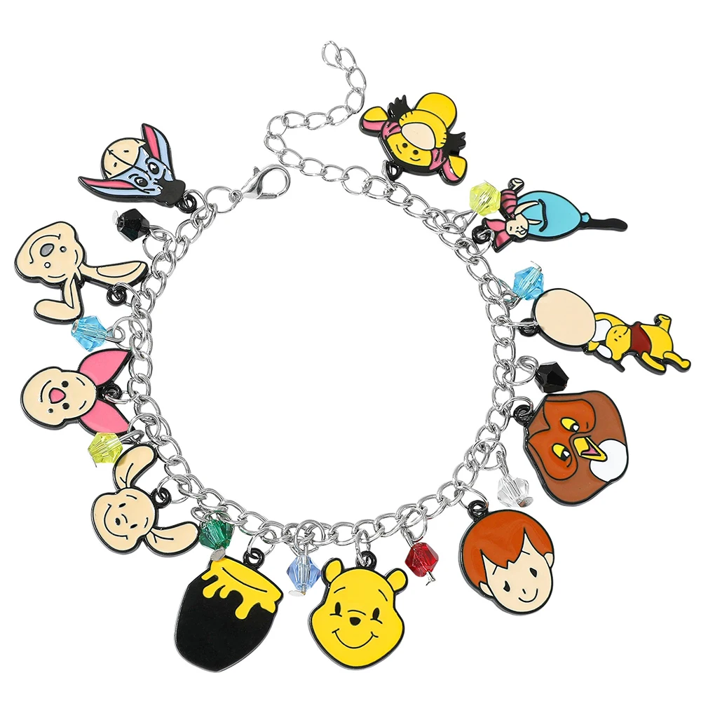 Winnie the Pooh Series Adorable Cartoon Charm Bracelet Pendants Cosplay Accessory & Gift for Friends