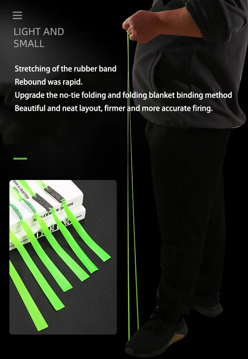 10pcs Powerful  Slingshot Flat Bands Replacement Rubber Bands 0.45-1.5mm Thickness Hunting Catapult Elastic Bungee 17-25cm