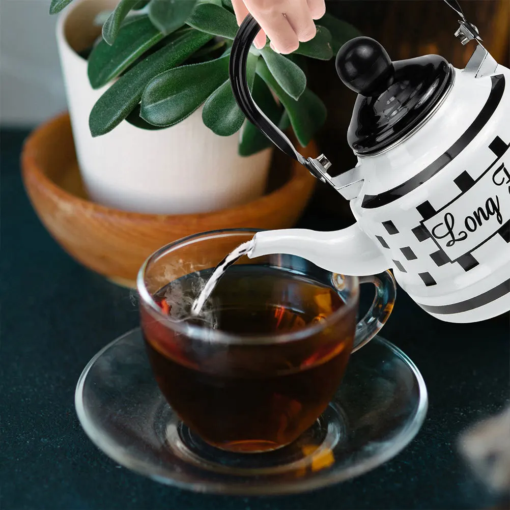 

Enamel Water Kettle Multi-Function Stovetop Tea Kettle Home Hotel Office Use Handle Coffee Pot Daily Use Kitchen Accessories
