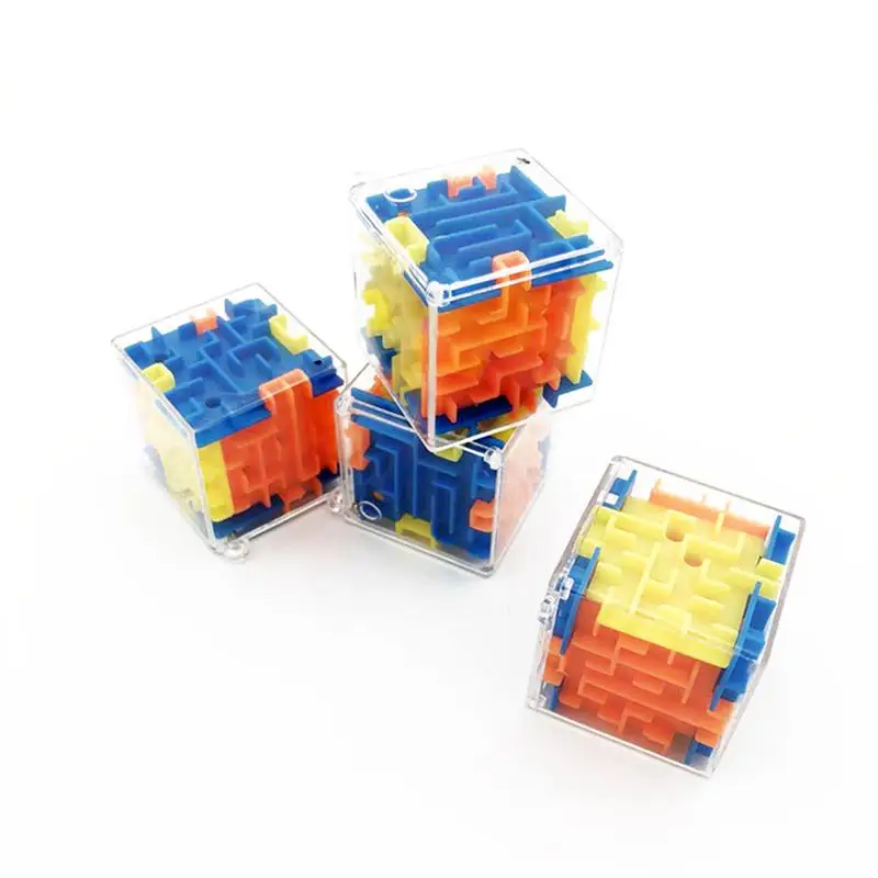 3d Doolhof Magische Kubus Transparante Zeszijdige Puzzel Kubus Rollende Bal Magische Blokjes Doolhof Speelgoed Voor Kinderen Hersenkrakers Speelgoed Geschenken