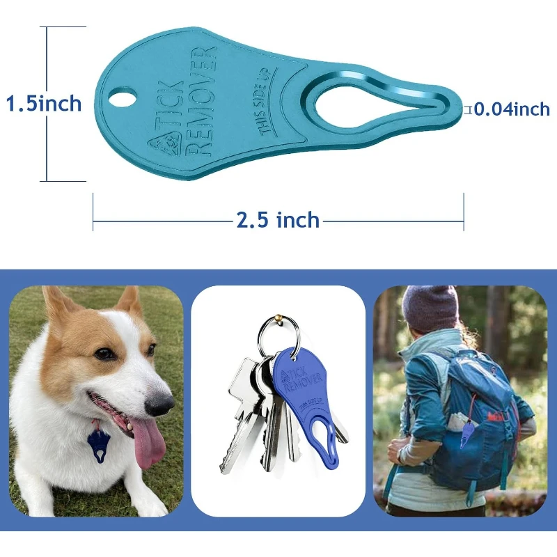 3 Pack Tick Remover Tool Portable, Tick Removal for Pet and Humans, Safe and Reliable, Pain-Free, Essential Tools for Outdoor