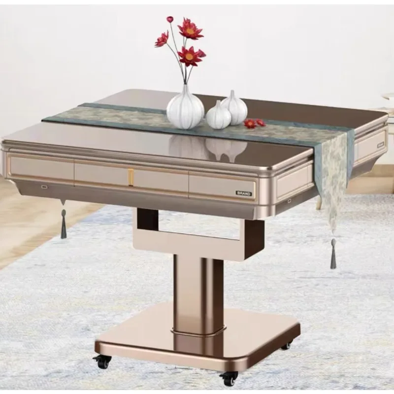 Automatic Electric Foldable Malaysia Vietnam Japanese Mahjong Table With 2 Sets Mahjong Tiles