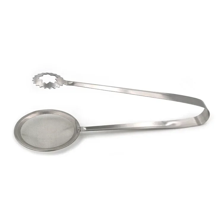 

Multi-functional Stainless Steel Colander Filter Spoon with Clip Oil-Frying Filter Fried Food Clip Kitchen Tongs LB 074