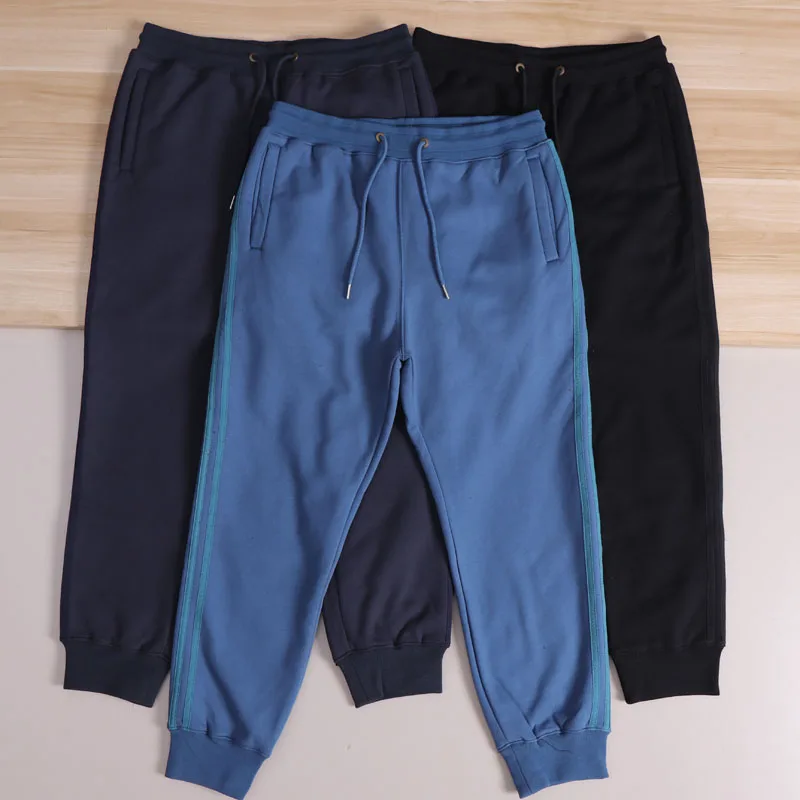 

Thiened Fce Men's Sports Casual Pants Belted Tee Bars Design Autumn Winter Straight Leg Banded Footwear Casual Trousers