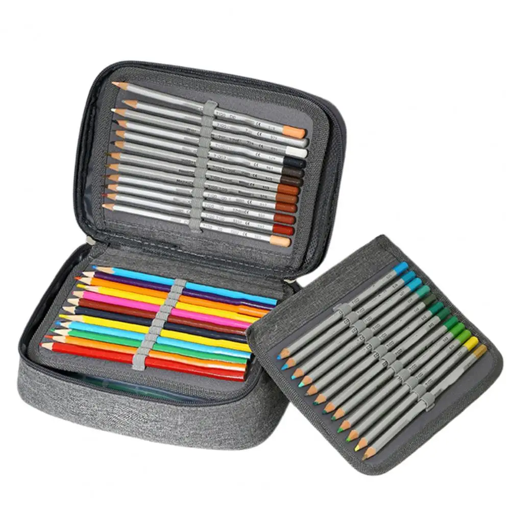 Estuche para lápices con capacidad de 72 ranuras, estuche para lápices para artistas, estudiantes, entusiastas del color, organizador multicapa para Prismacolor