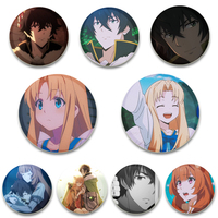 Anime Characters Naofumi Iwatani/Motoyasu Kitamura/Itsuki Kawasumi/Raphtalia Badge Button Pin Snap-on Brooch for Clothes Decor