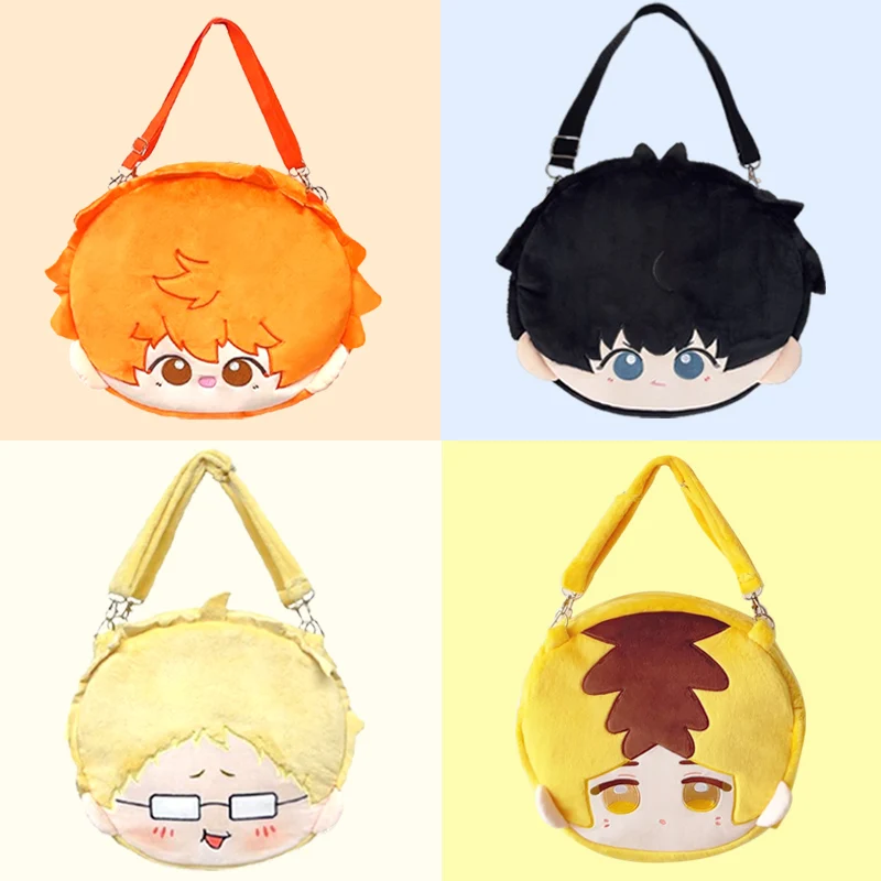 

Аниме Haikyuu! Рюкзак-мессенджер для косплея Shoyo Hinata Tobio Kageyama Kozume Kenma Kei Tsukishima, мультяшная пушистая сумка через плечо