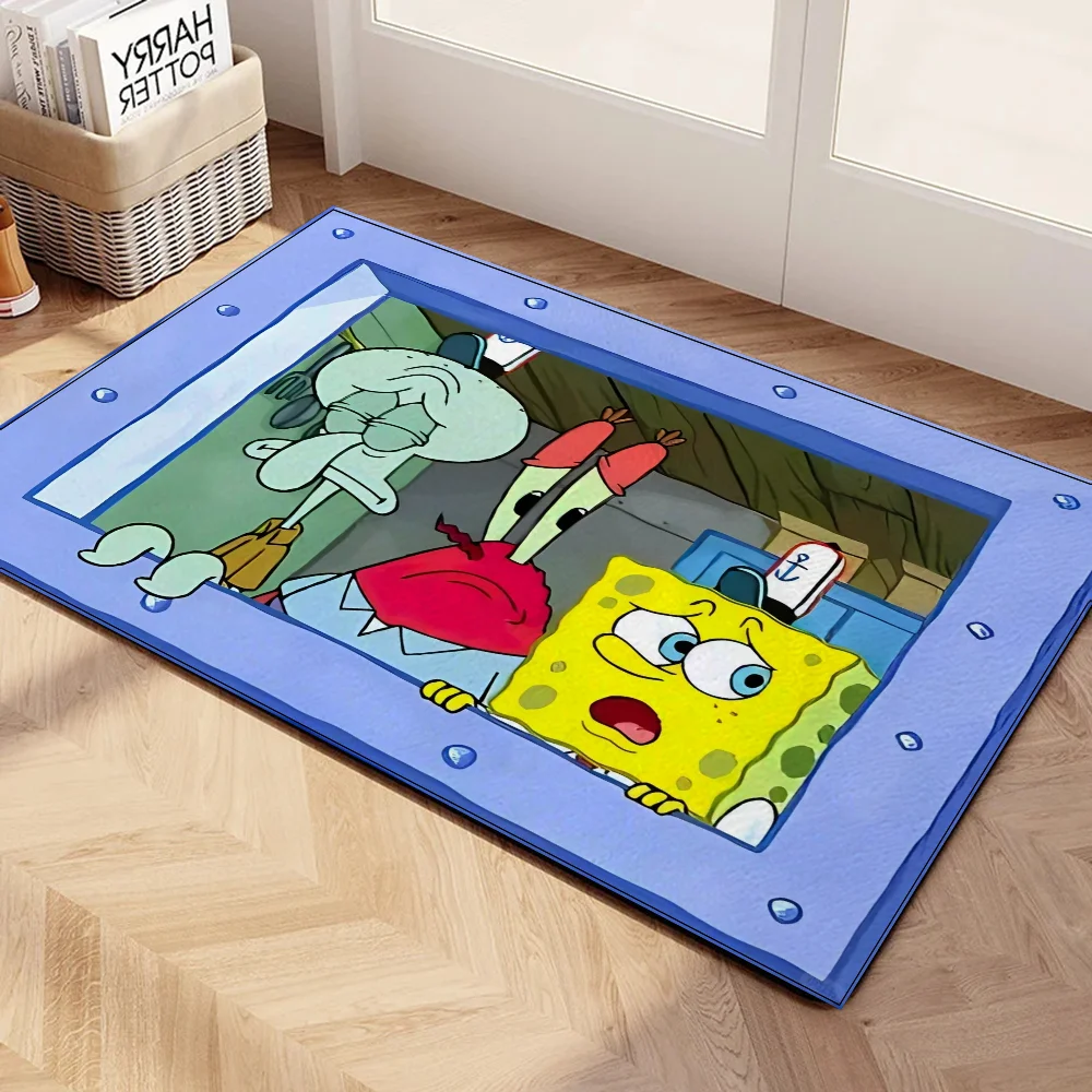 Spongebobs Entrance Mat for Hallway on the Floor Bedroom Carpet House Entrance Door Doormat Outdoor Rug Customized Bathroom Mats