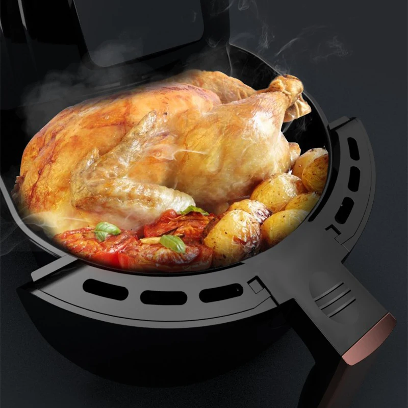 Air Fryer Multifunctional Touch Screen 5.5L Automatic Electric Fryer 1300W Household Large Capacity 220V