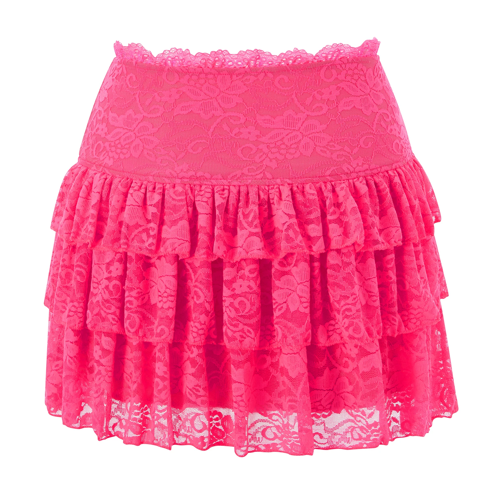 Damska plisowana Mini spódniczka koronkowa Y2k asymetryczny brzeg rozkloszowana Micro spódnica z niską talią Grunge Fairycore krótka spódniczka