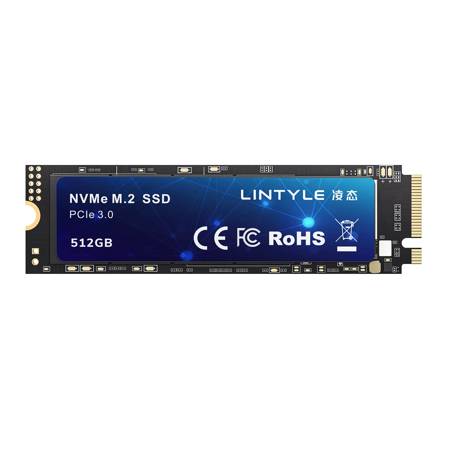 LINTYLE NVME M.2 PCIe 3.0 SSD 512GB Gen3 * 4 Solid State Drive 2280 Hard Disk Internal HDD untuk Laptop Desktop