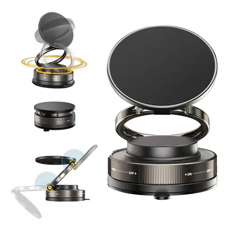 

Car Phone Magnetic Stand Mechanical Vacuum Suction Cup Rotate 360° Magnetic Adsorption Bracket Navigation Universal Holder