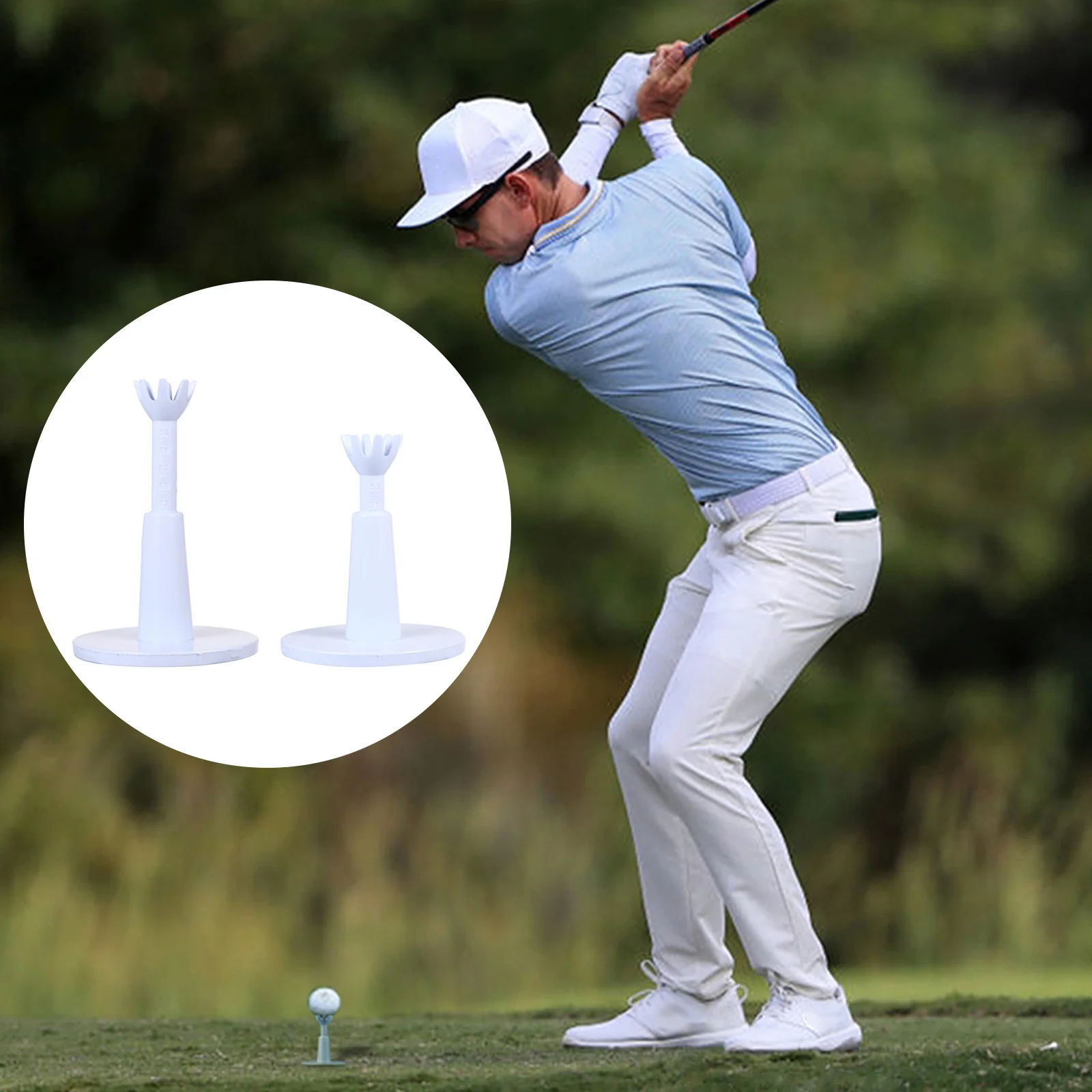ทีส 2 ชิ้น วัสดุทนทาน ตัวเลือกของขวัญที่ใช้งานได้จริงสำหรับผู้ที่ชื่นชอบกอล์ฟ ทีสกอล์ฟ ที่วางลูกกอล์ฟ