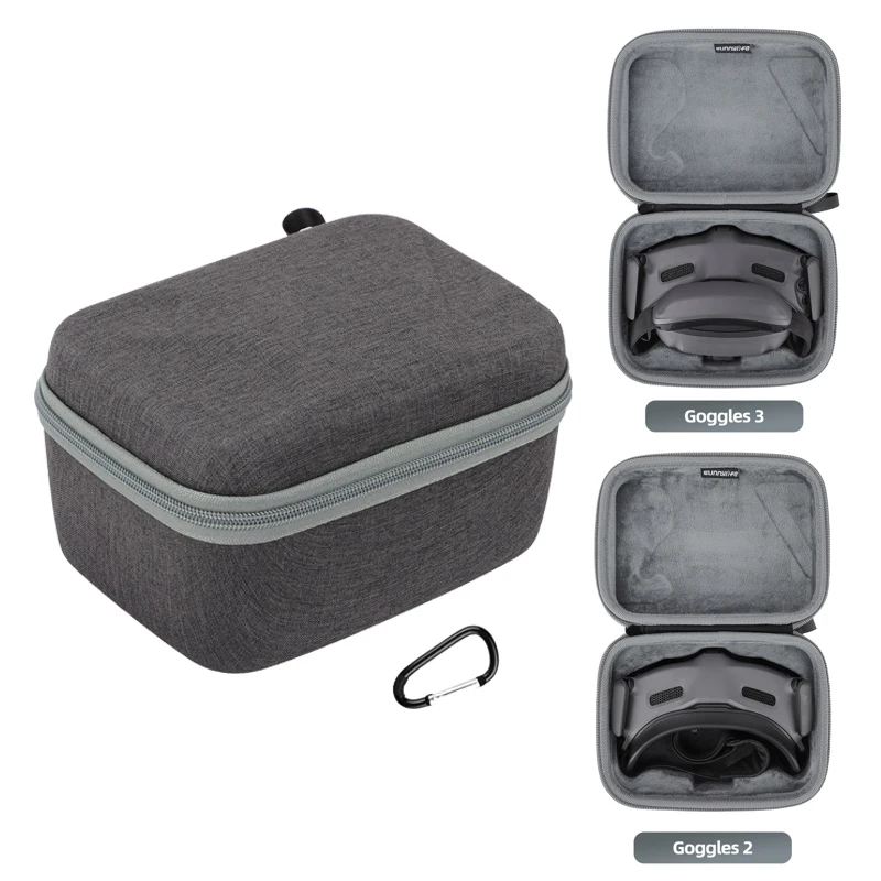 For DJI Avata 2 Goggles 2/3 Bag Case Storage Portable Hard Case Nylon Handle Shock-proof Carrying Box Accessory Goggles 2 3