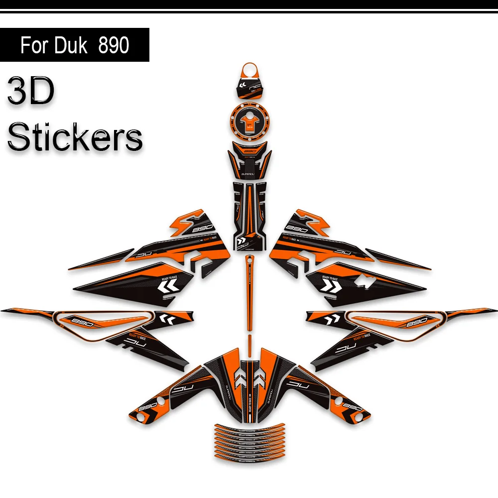 

For KTM 890 Adventure Fuel Tank Pad Anti-Scratch Slip Resistant 3D Stickers Oil Knee Protection Side Grips for Motorcycle