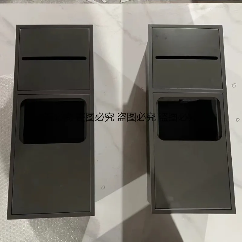 304 Stainless Steel Wall Niche with Trash Can Recessed Bathroom Recessed Cabinet Wall Storage Rack