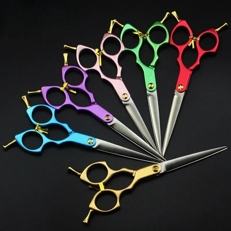 Professional Dog Grooming Scissors with Lightweight Aluminum Handle Bending Cut Stainless Steel Pet Scissors