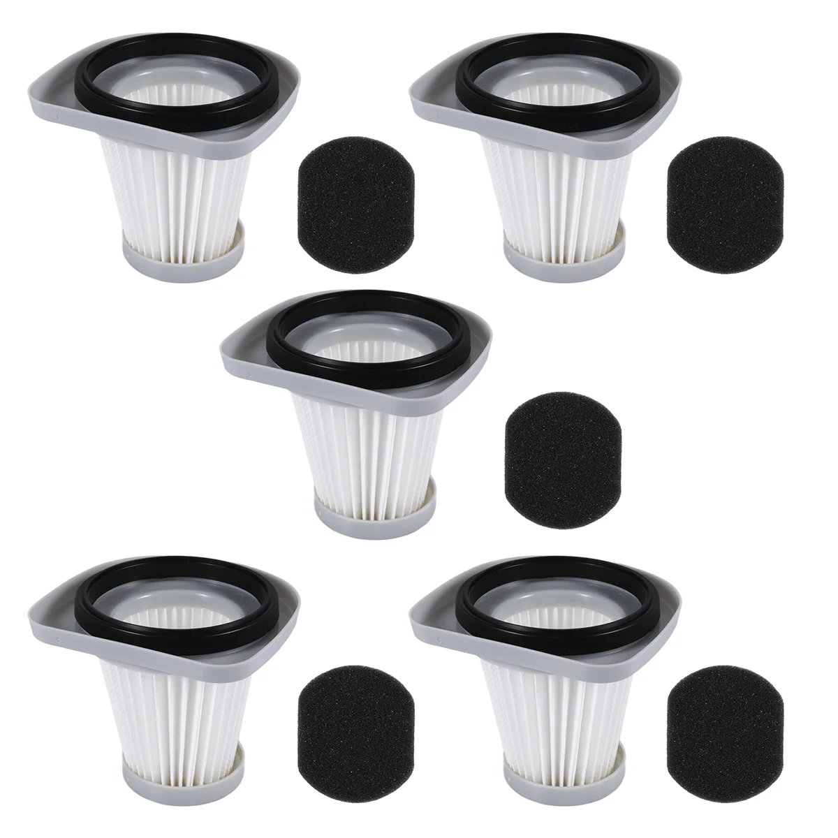 Filtro HEPA para Midea Handheld Aspirador de pó, Acessórios, Haipa Filtro, SC861, SC861A, 5pcs por conjunto