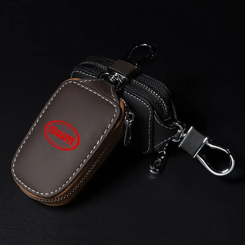 PU Leather Shield Modeling Car Key case keyChains key wallet Pendant Gift for SWM G05 G01 Swm X3 X7 EROE X2 G03F car Accessories