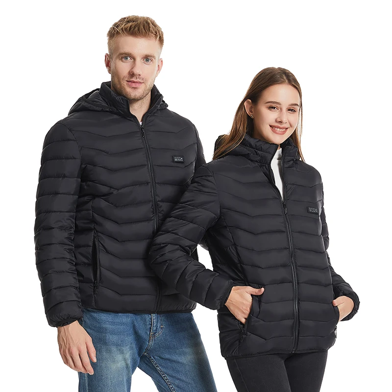 

HJ-09B Electric Heated Jacket 9 Areas Dual Control Zones Winter Stay Warm USB Charging Heating Jackets Men Women Outdoor Clothes