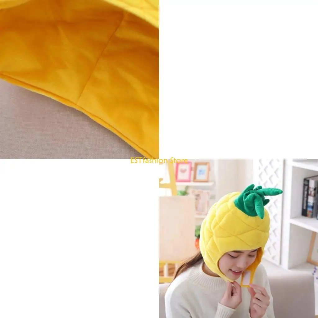 

Y5GC забавная плюшевая шляпа с тропическими фруктами и ананасом на Рождество и Хэллоуин, карнавальный костюм для вечеринки, для