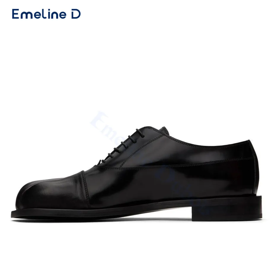 Chaussures en cuir à lacets griffe de chat noir pour hommes, talon optique à enfiler, chaussures d'affaires décontractées, grande taille, haute qualité