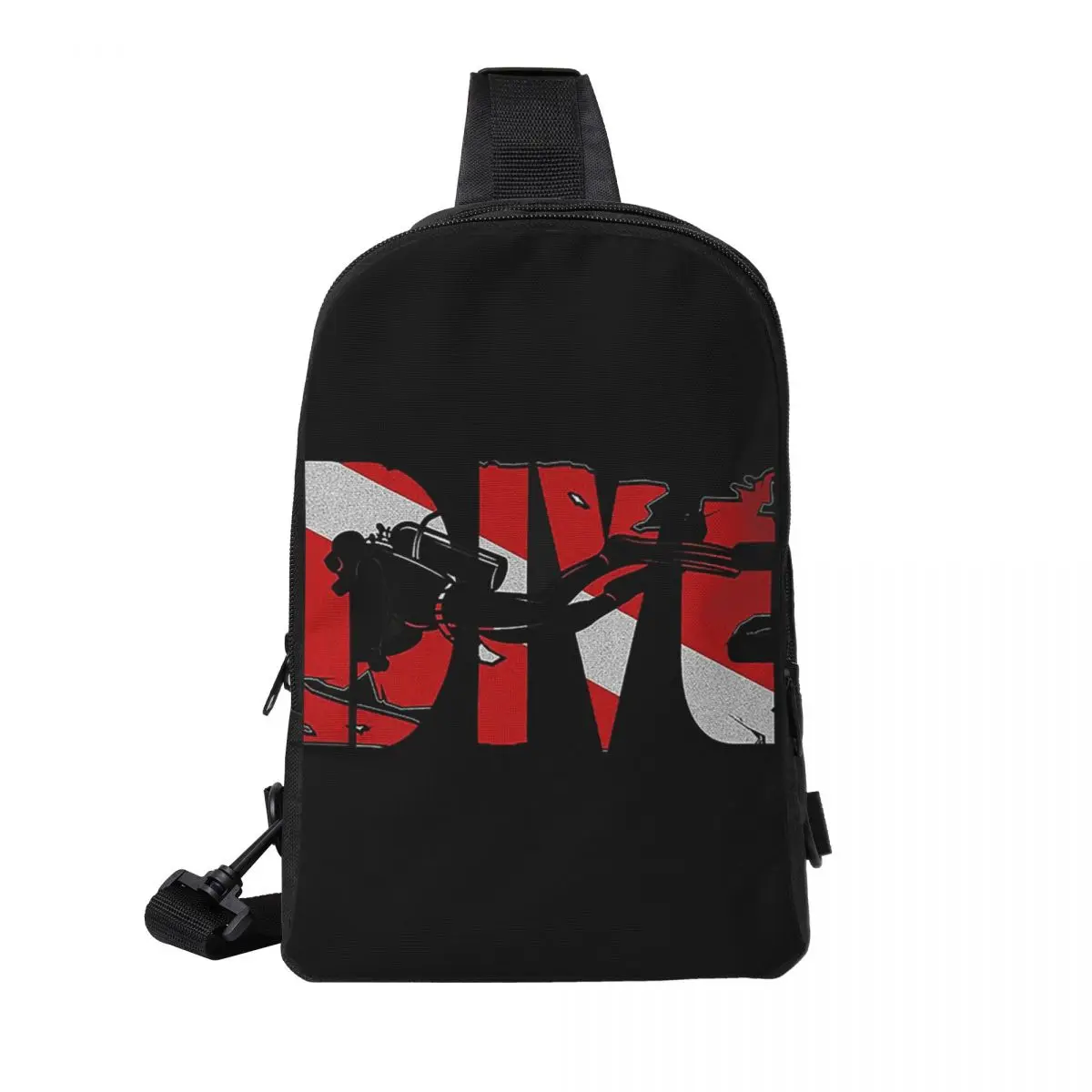 

Scuba Diving Dive Diver Sea Snorkeling Sports Chest Bag Men Sling Crossbody Backpack Chest Bag Hiking Daypack Shoulder Bag