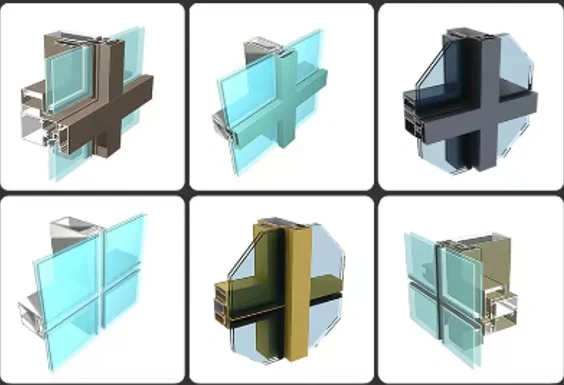 سعر التخصيص مخصص عالي القوة 6063-T5 سبائك الألومنيوم 6000 سلسلة كسر حراري بأكسيد الستار جدار الملامح #5