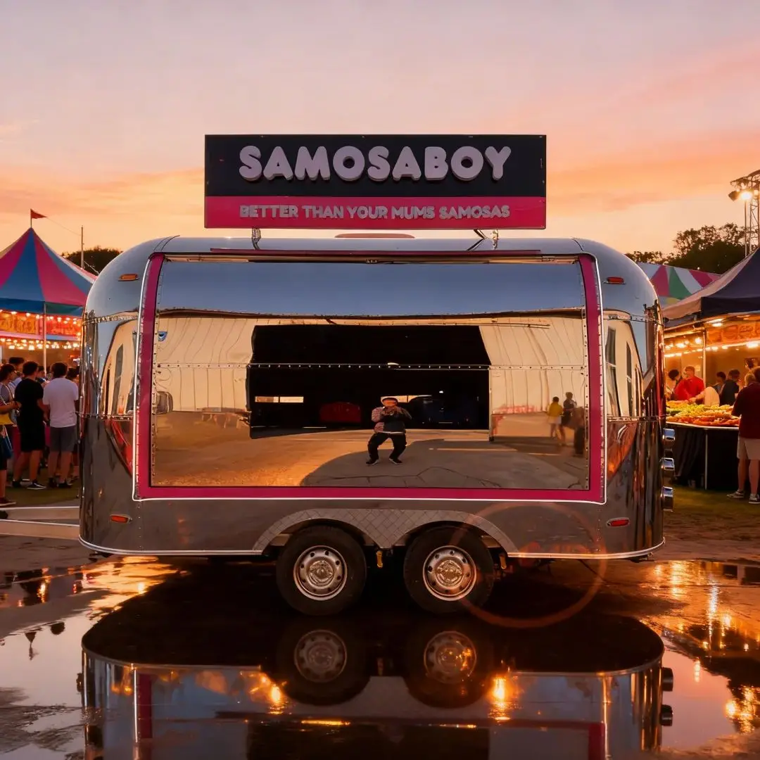 

Outdoor Food Trailer Durable Rust-Proof Portable Mobile Kitchen for Stall Business Excellent Helper